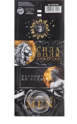 Наклейки бумажные «Только для мужчин» 17*7,5 см 16912 - фото 10197