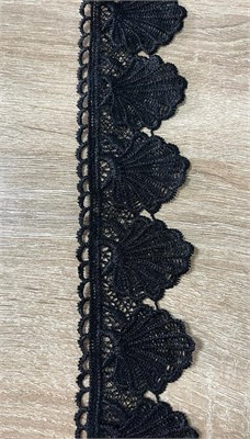 Кружево гипюр "Ракушки" 6,6см арт18 черное 20987 - фото 10305