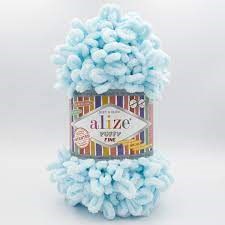 Пряжа Alize Puffy Fine 100% микрополиэстер 100г/14м №522 Св.голубой 927 - фото 10396