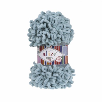 Пряжа Alize Puffy Fine 100% микрополиэстер 100г/14м №343 Угольно-серый 12343 - фото 10399