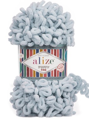 Пряжа Alize Puffy Fine 100% микрополиэстер 100г/14м №500 Серый 5 - фото 10408