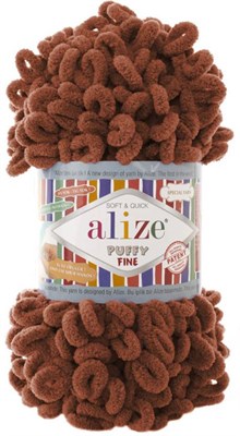 Пряжа Alize Puffy Fine 100% микрополиэстер 100г/14м №90 Терракот 932 - фото 10417