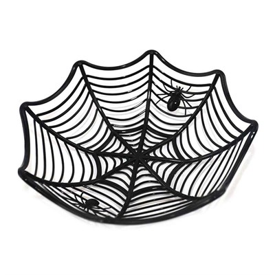 Фруктовая корзина "Паутина с пауками" 28*28см, цвет чёрный - фото 10679