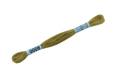Нитки д/вышивания "Gamma" мулине 100% хлопок 8м №0008 оливковый 433 - фото 10693
