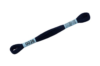 Нитки д/вышивания "Gamma" мулине 100% хлопок 8м №0026 т.синий 5930 - фото 10705