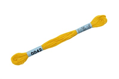 Нитки д/вышивания "Gamma" мулине 100% хлопок 8м №0042 яр.желтый 18230 - фото 10738