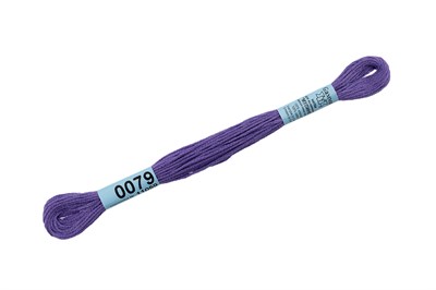 Нитки д/вышивания "Gamma" мулине 100% хлопок 8м №0079 фиолетовый 20757 - фото 10756