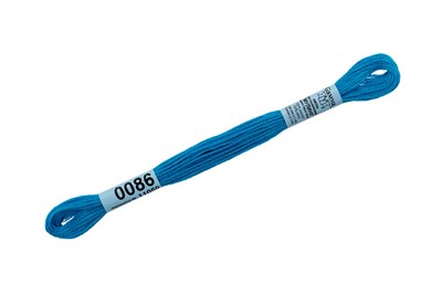 Нитки д/вышивания "Gamma" мулине 100% хлопок 8м №0086 яр.синий 21757 - фото 10759