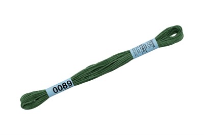 Нитки д/вышивания "Gamma" мулине 100% хлопок 8м №0089 серо-зеленый 21774 - фото 10766