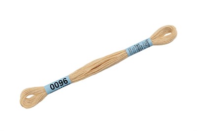 Нитки д/вышивания "Gamma" мулине 100% хлопок 8м №0096 св.бежевый 29697 - фото 10774