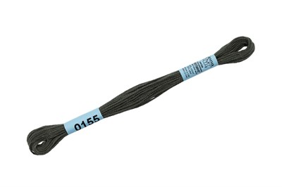 Нитки д/вышивания "Gamma" мулине 100% хлопок 8м №0155 т.серый 21672 - фото 10785