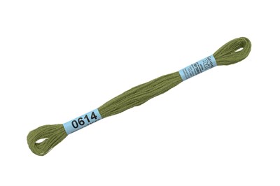 Нитки д/вышивания "Gamma" мулине 100% хлопок 8м №0614 оливковый 21861 - фото 10821
