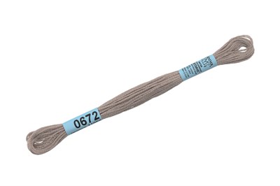 Нитки д/вышивания "Gamma" мулине 100% хлопок 8м №0672 роз-серый 21859 - фото 10826