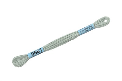 Нитки д/вышивания "Gamma" мулине 100% хлопок 8м №0661 бл.серый 17047 - фото 10840