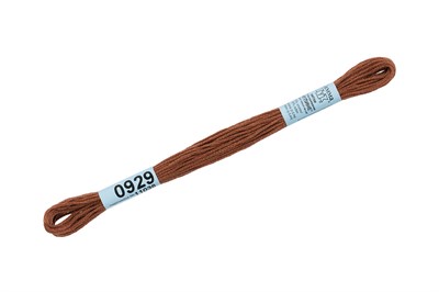 Нитки д/вышивания "Gamma" мулине 100% хлопок 8м №0929 коричневый 15958 - фото 10913
