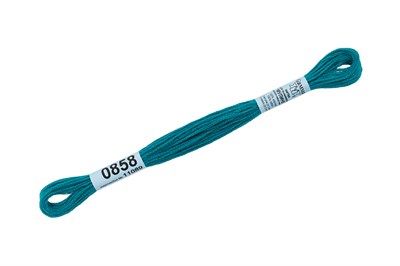Нитки д/вышивания "Gamma" мулине 100% хлопок 8м №0858 т.мор.волна 15930 - фото 10914