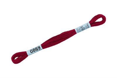 Нитки д/вышивания "Gamma" мулине 100% хлопок 8м №0869 вишневый 15991 - фото 10930