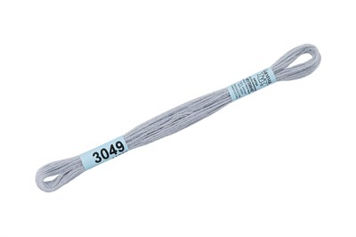 Нитки д/вышивания "Gamma" мулине 100% хлопок 8м №3049 серо-голубой 21717 - фото 10979
