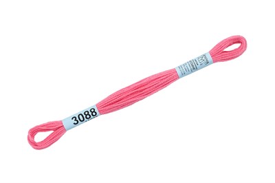 Нитки д/вышивания "Gamma" мулине 100% хлопок 8м №3088 розовый 15926 - фото 10985