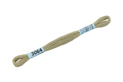 Нитки д/вышивания "Gamma" мулине 100% хлопок 8м №3064 оливковый 18995 - фото 11018