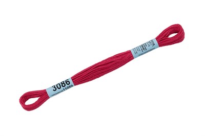 Нитки д/вышивания "Gamma" мулине 100% хлопок 8м №3086 гр.малиновый 10276 - фото 11036