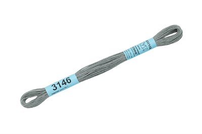 Нитки д/вышивания "Gamma" мулине 100% хлопок 8м №3146 серый 5376 - фото 11157