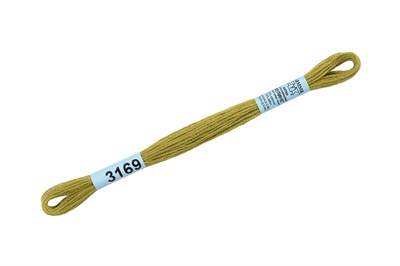 Нитки д/вышивания "Gamma" мулине 100% хлопок 8м №3169 св.зеленый 21263 - фото 11186