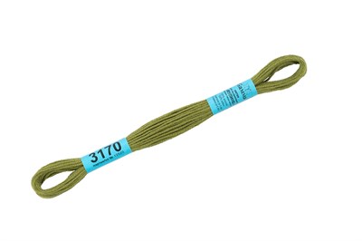Нитки д/вышивания "Gamma" мулине 100% хлопок 8м №3170 св.хаки 20631 - фото 11187