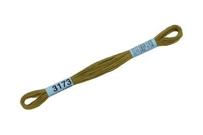 Нитки д/вышивания "Gamma" мулине 100% хлопок 8м №3173 св.хаки 23974 - фото 11190