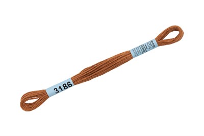 Нитки д/вышивания "Gamma" мулине 100% хлопок 8м №3186 т.рыжий 20740 - фото 11207