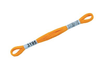 Нитки д/вышивания "Gamma" мулине 100% хлопок 8м №3195 оранжевый 28471 - фото 11220