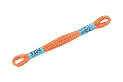Нитки д/вышивания "Gamma" мулине 100% хлопок 8м №3204 бл.бл.оранжевый 9152 - фото 11251