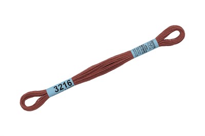 Нитки д/вышивания "Gamma" мулине 100% хлопок 8м №3216 коричневый 420 - фото 11274