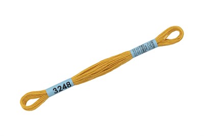 Нитки д/вышивания "Gamma" мулине 100% хлопок 8м №3248 св.горчичный 17393 - фото 11292