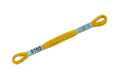 Нитки д/вышивания "Gamma" мулине 100% хлопок 8м №5165 яр-желтый 13357 - фото 11315