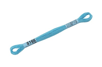Нитки д/вышивания "Gamma" мулине 100% хлопок 8м №5166 голубой 19166 - фото 11320