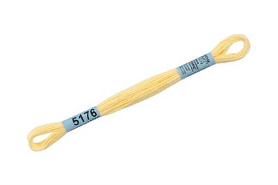 Нитки д/вышивания "Gamma" мулине 100% хлопок 8м №5176 желтый 5751 - фото 11329