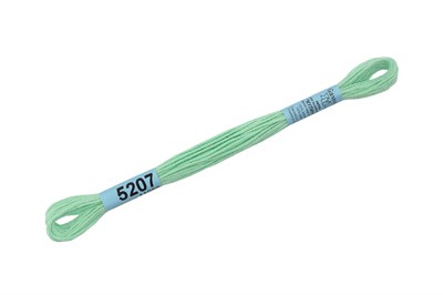 Нитки д/вышивания "Gamma" мулине 100% хлопок 8м №5207 св.мятный 11244 - фото 11356