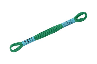 Нитки д/вышивания "Gamma" мулине 100% хлопок 8м №5211 зеленый 19068 - фото 11360