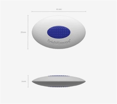 Ластик с центровкой ErichKrause Smart Mini, овальный, средней жёсткости, гипоаллергенный - фото 12297