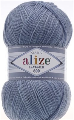 Пряжа Alize Lanagold 800 51%акрил/49%шерсть 100г/730м №221 - фото 12518