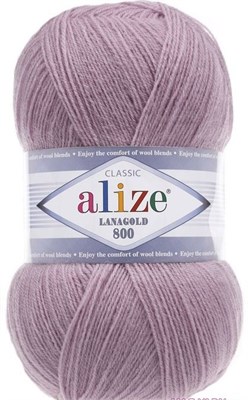 Пряжа Alize Lanagold 800 51%акрил/49%шерсть 100г/730м №505 13246 - фото 12668