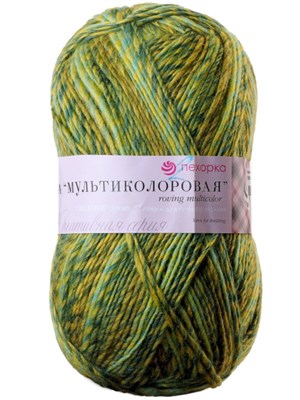 Пехорка Ровница мультиколоровая 200гр 50% полутонкая шерсть/50% акрил цв. 1090М 18513 - фото 13735