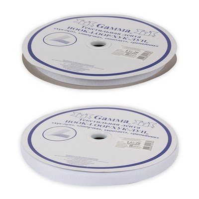 Липучка LG-20 20мм 1м цв. Белый 28353 - фото 14428