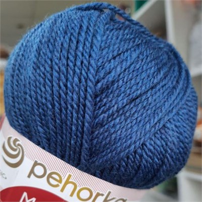 Пехорка Мериносовая 100гр 50% шерсть 50% акрил цв. Индиго 156 103307 - фото 14607