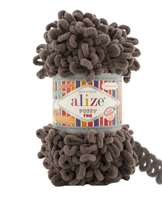 Пряжа Alize Puffy Fine 100% микрополиэстер 100г/14м №305 Кофе 104350 - фото 15420
