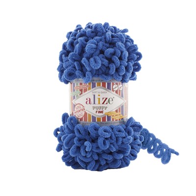 Пряжа Alize Puffy Fine 100% микрополиэстер 100г/14м №637 Морская волна 104354 - фото 15421