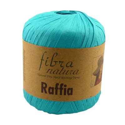 Пряжа Raffia 40гр (переработанные листья пальмы), 90м цвет 116-09 голубой - фото 15578