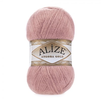 Пряжа Alize Angora gold 80% акрил/20% шерсть 100гр, цв.144 Т.пудра 104934 - фото 16378