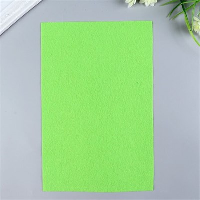 Фетр Китай 1мм 20*30см Неон.зеленый, 1шт 105240 - фото 16922